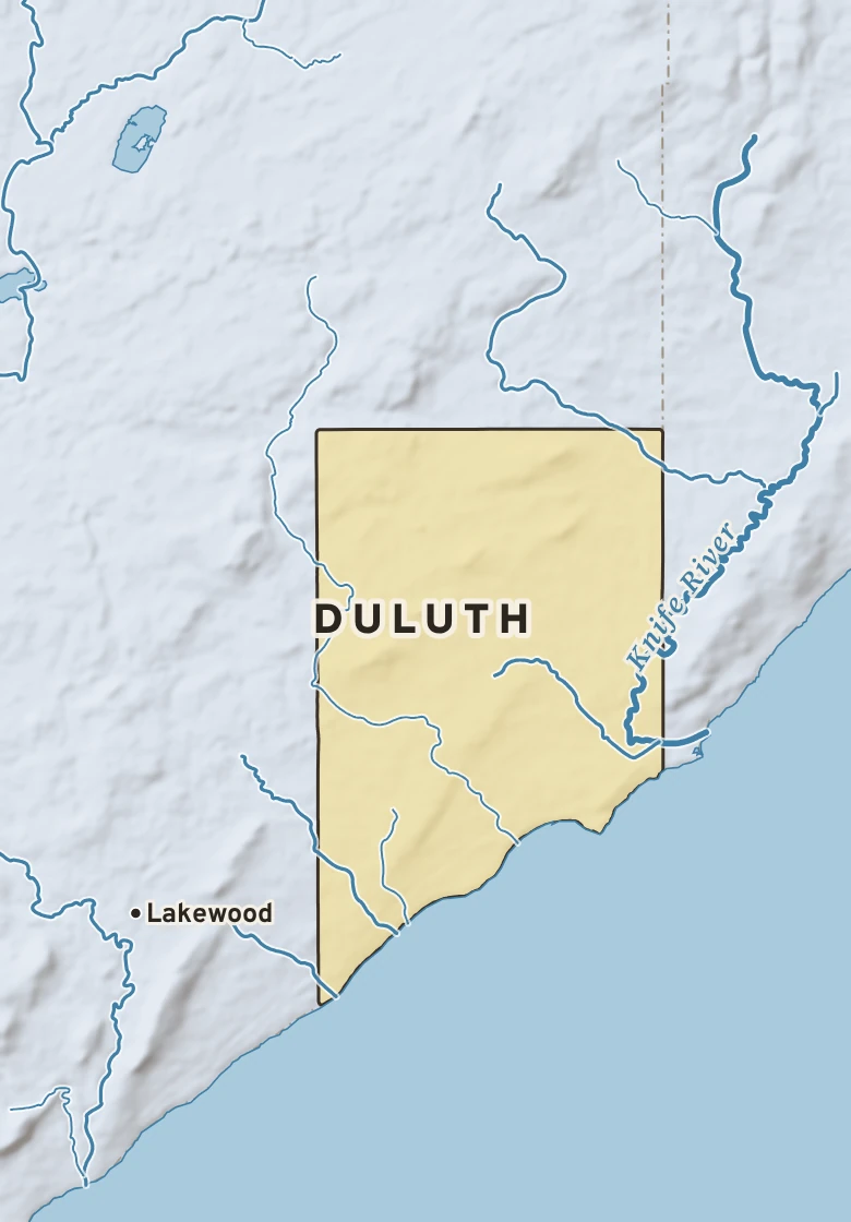 Atlas plate of Duluth, Minnesota.