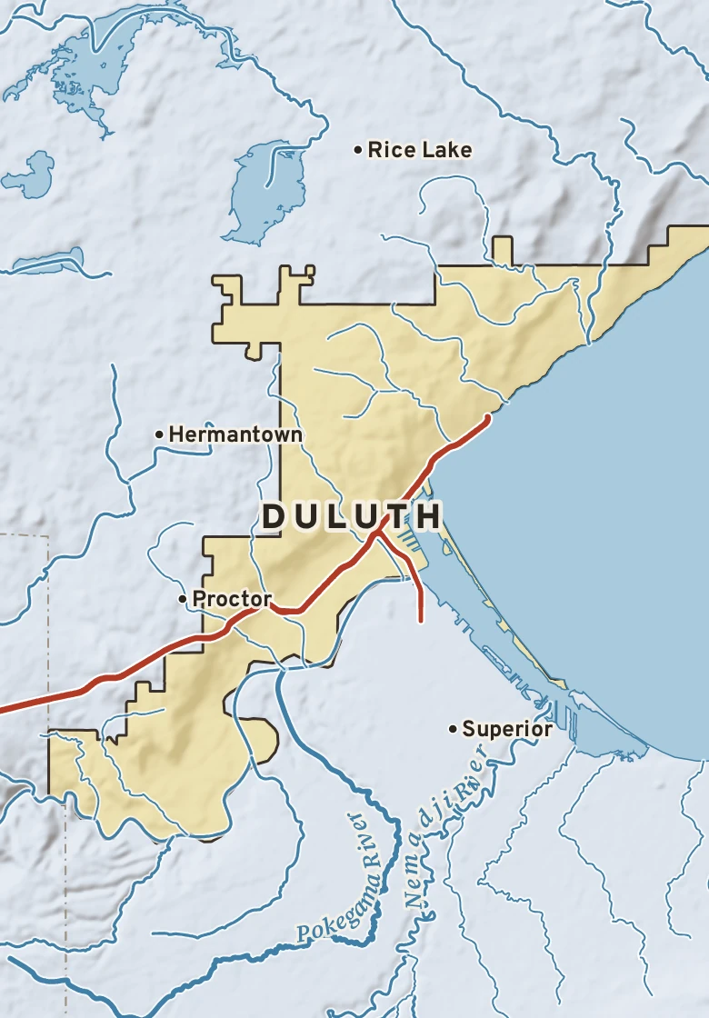 Atlas plate of Duluth, Minnesota.
