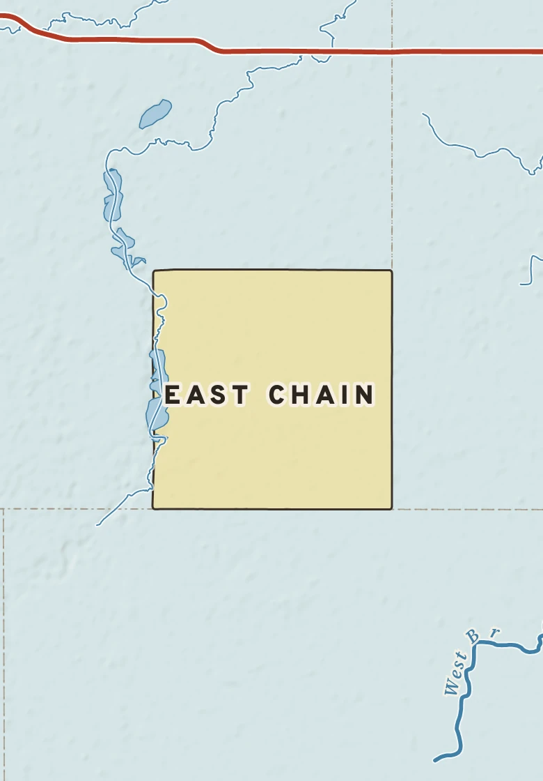 Atlas plate of East Chain, Minnesota.