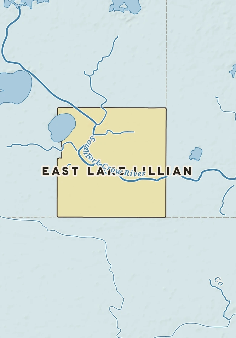 Atlas plate of East Lake Lillian, Minnesota.