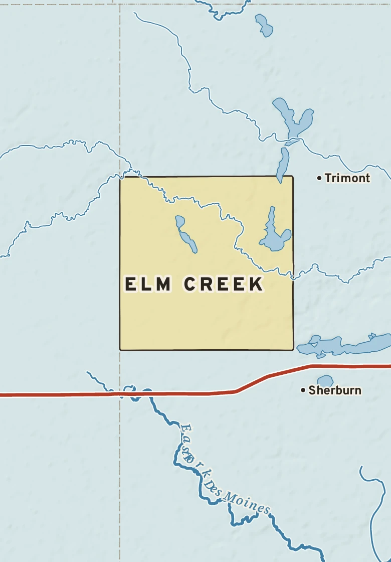 Atlas plate of Elm Creek, Minnesota.