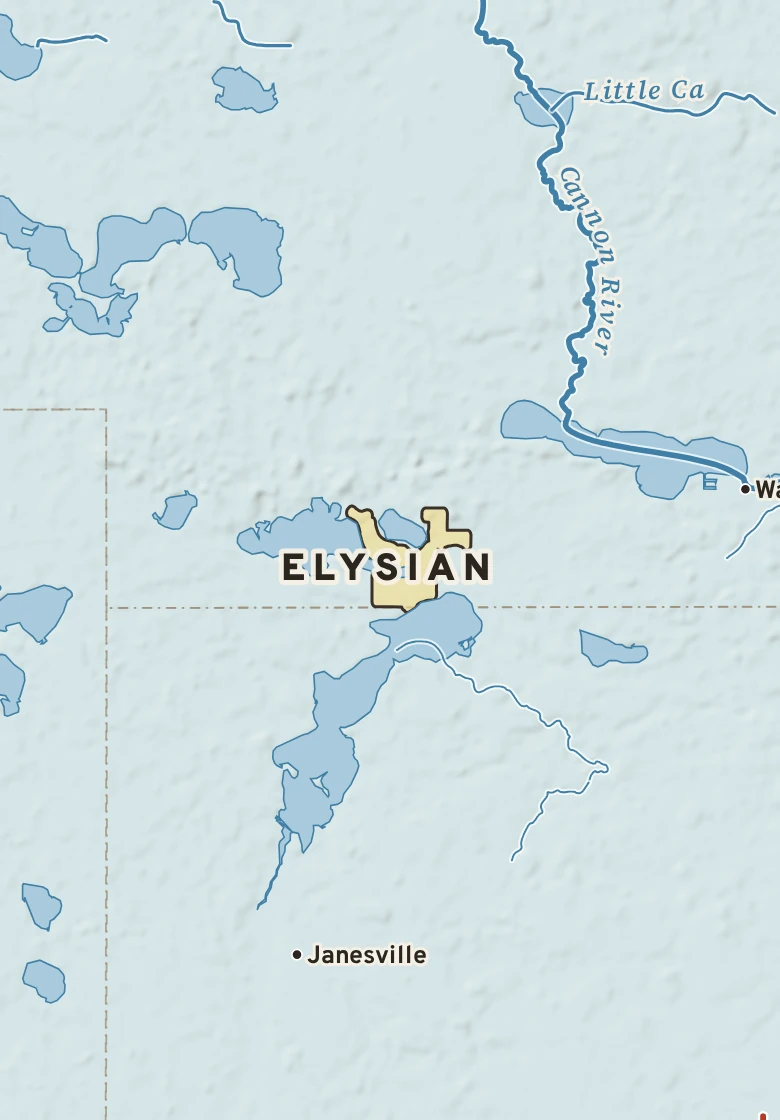 Atlas plate of Elysian, Minnesota.