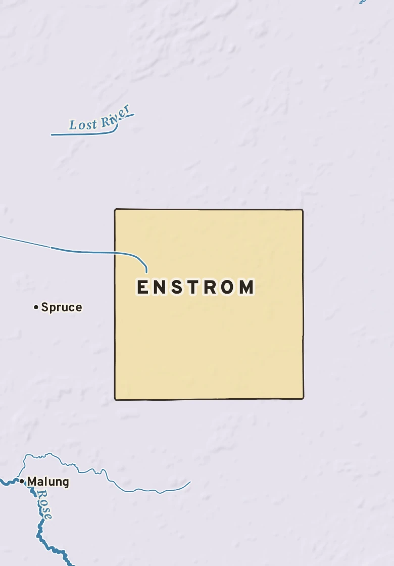 Atlas plate of Enstrom, Minnesota.