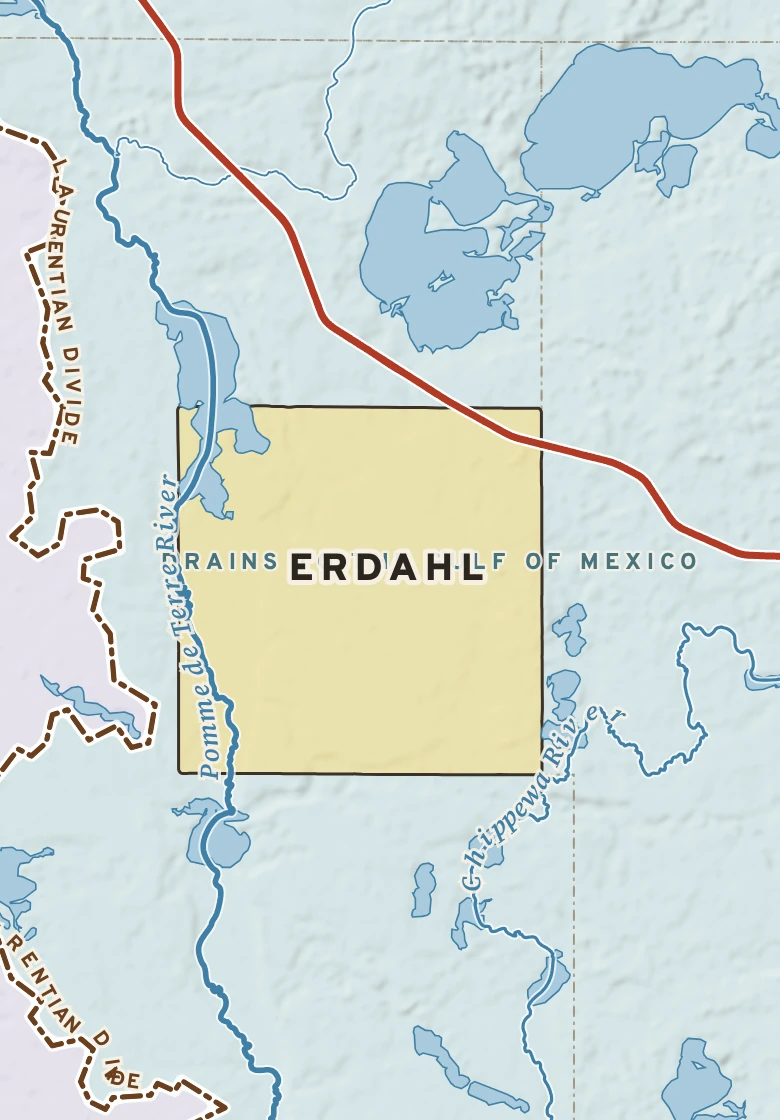 Atlas plate of Erdahl, Minnesota.