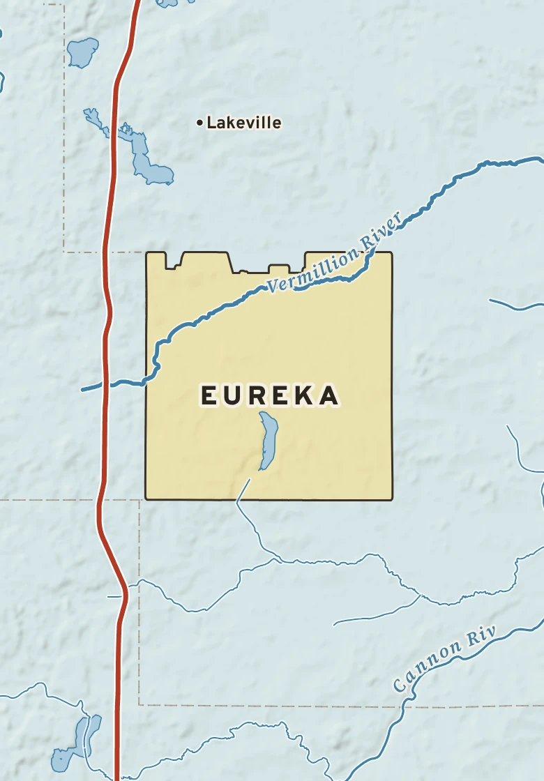 Atlas plate of Eureka, Minnesota.