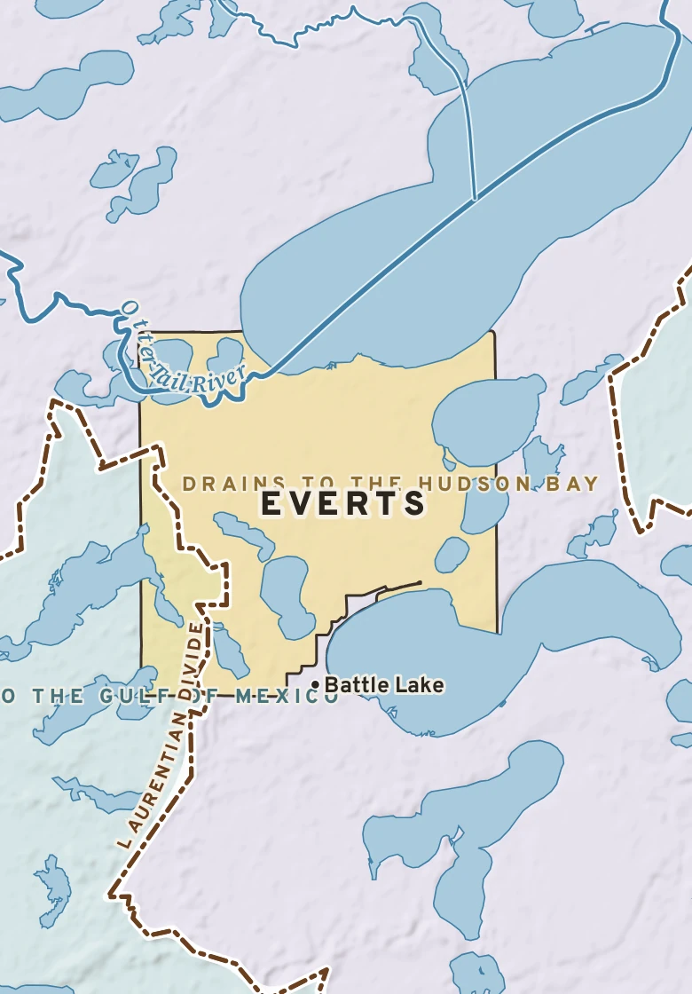 Atlas plate of Everts, Minnesota.