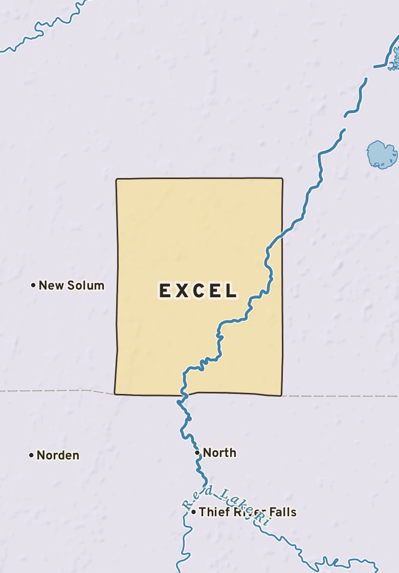Atlas plate of Excel, Minnesota.