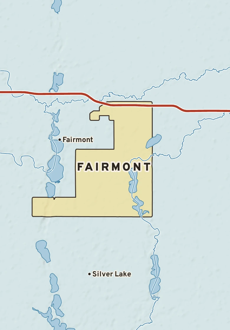 Atlas plate of Fairmont, Minnesota.