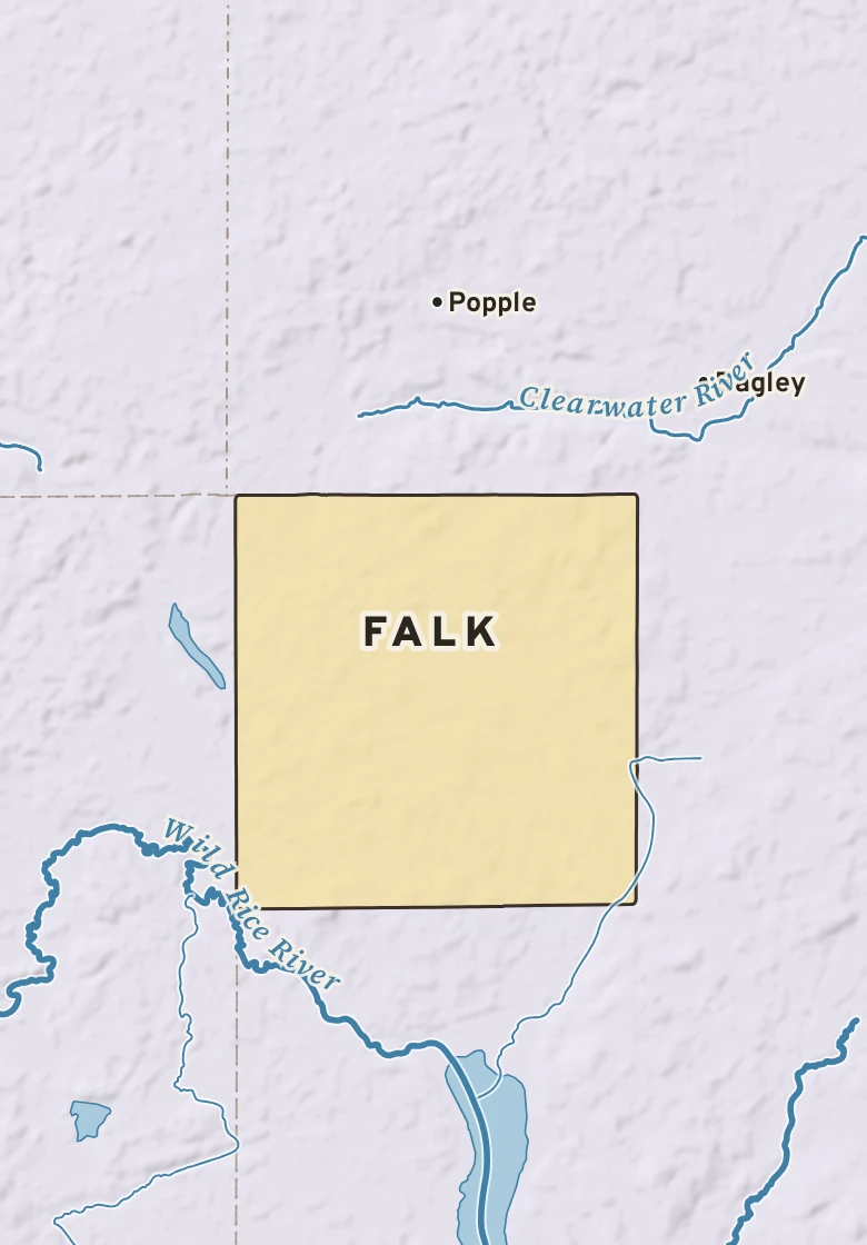 Atlas plate of Falk, Minnesota.