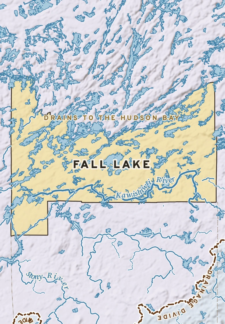 Atlas plate of Fall Lake, Minnesota.