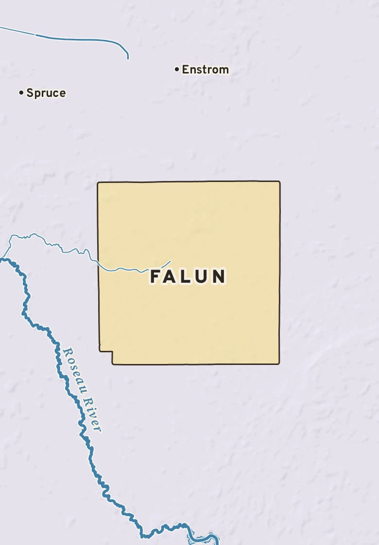 Atlas plate of Falun, Minnesota.