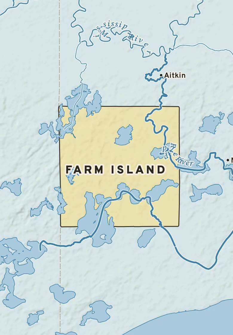 Atlas plate of Farm Island, Minnesota.