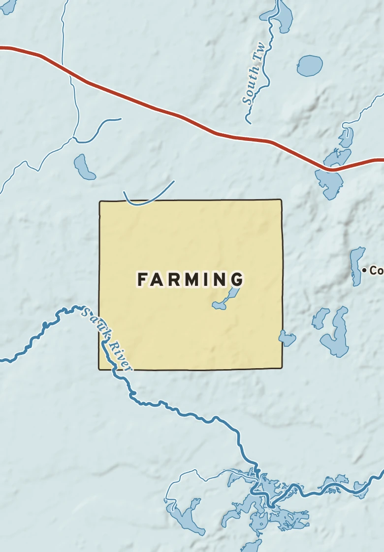 Atlas plate of Farming, Minnesota.