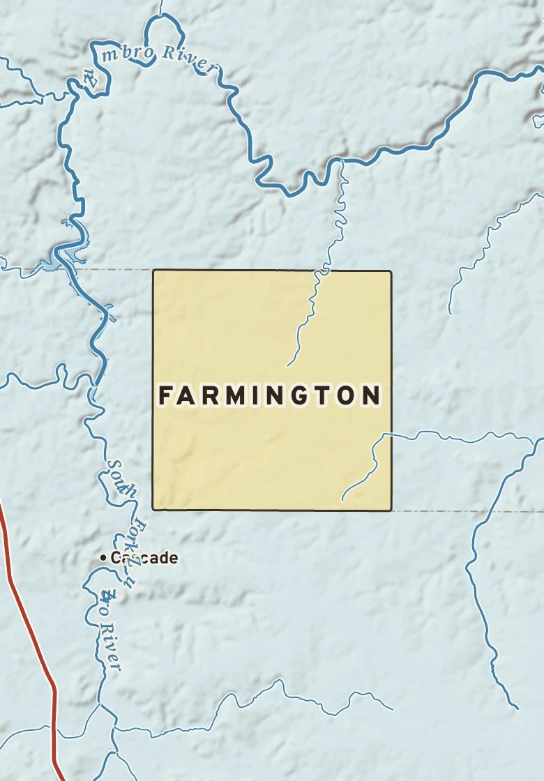 Atlas plate of Farmington, Minnesota.
