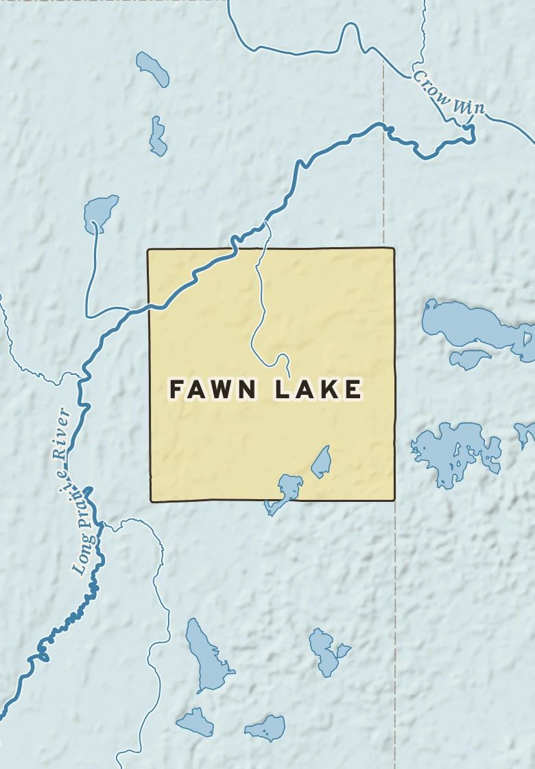 Atlas plate of Fawn Lake, Minnesota.