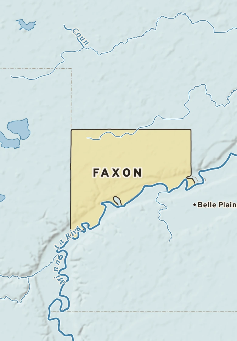 Atlas plate of Faxon, Minnesota.