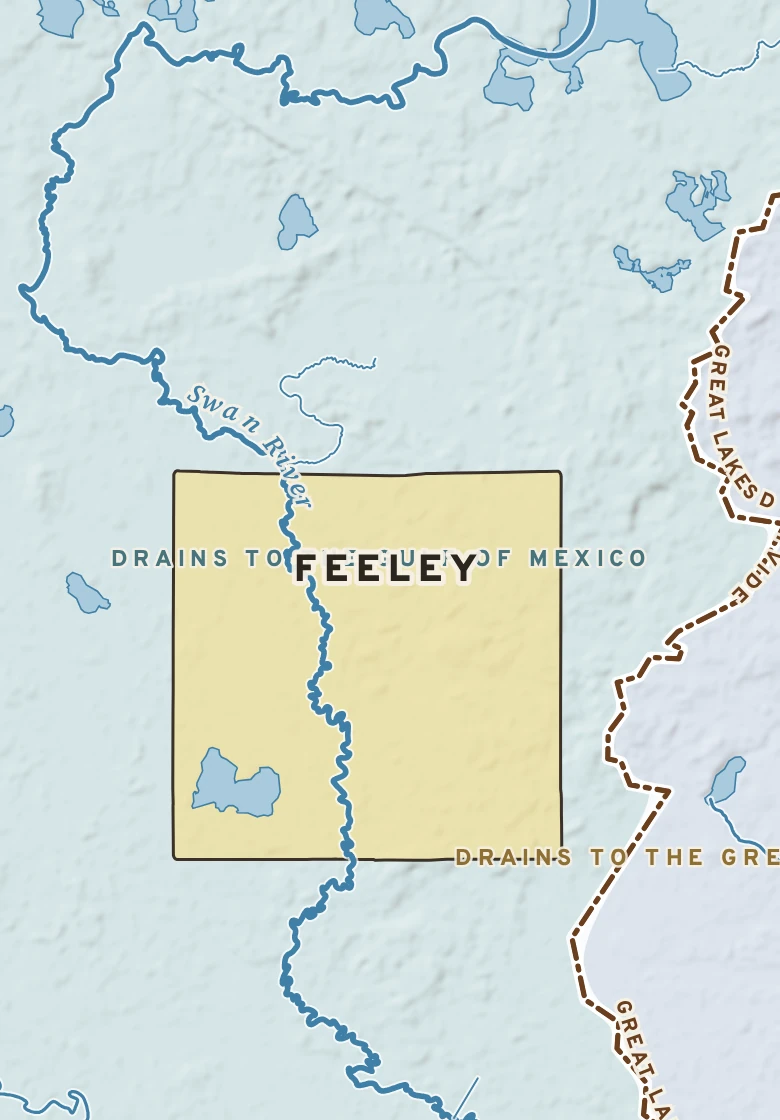 Atlas plate of Feeley, Minnesota.