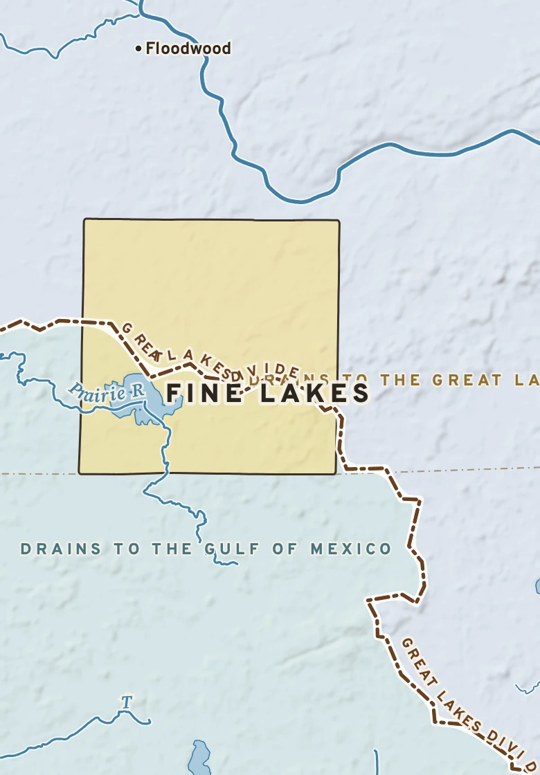 Atlas plate of Fine Lakes, Minnesota.