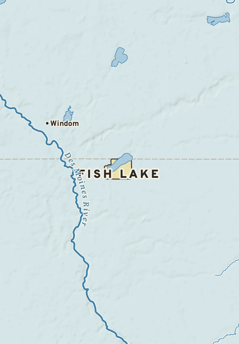 Atlas plate of Fish Lake, Minnesota.