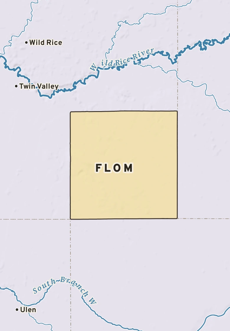 Atlas plate of Flom, Minnesota.
