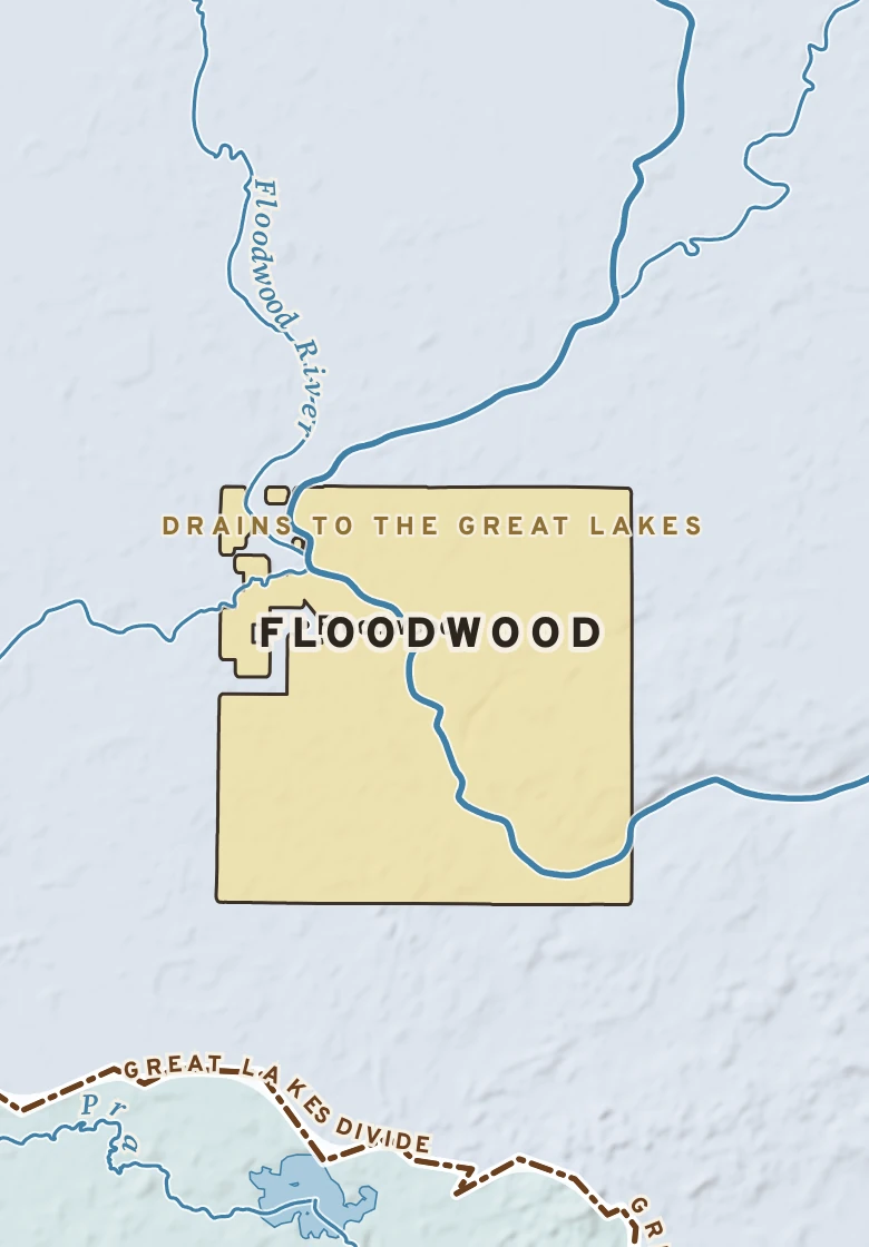 Atlas plate of Floodwood, Minnesota.