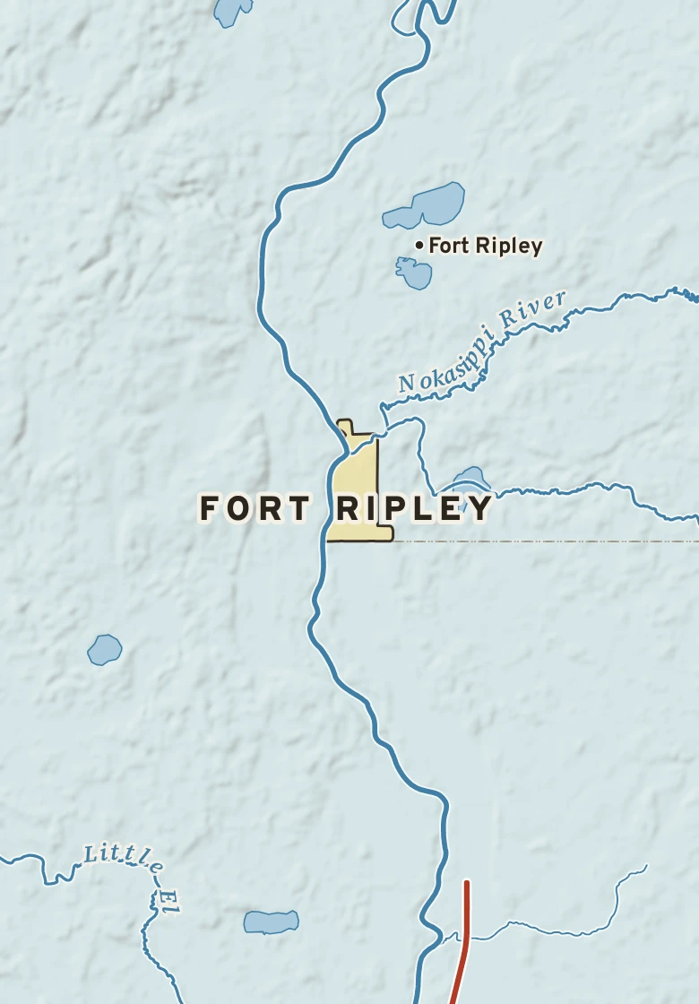 Atlas plate of Fort Ripley, Minnesota.
