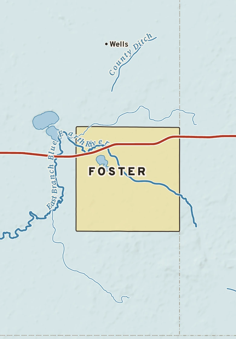 Atlas plate of Foster, Minnesota.