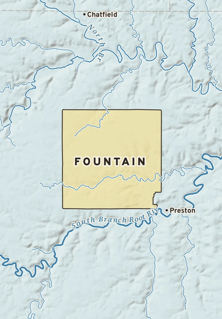 Atlas plate of Fountain, Minnesota.