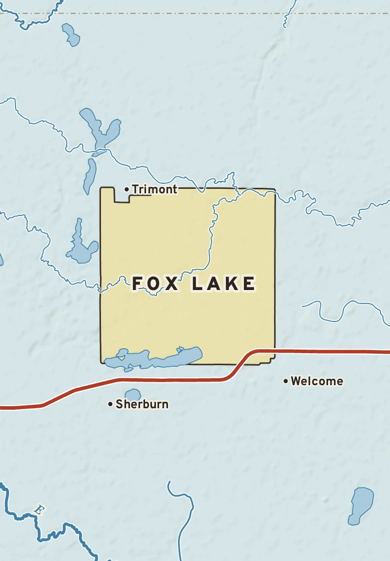 Atlas plate of Fox Lake, Minnesota.