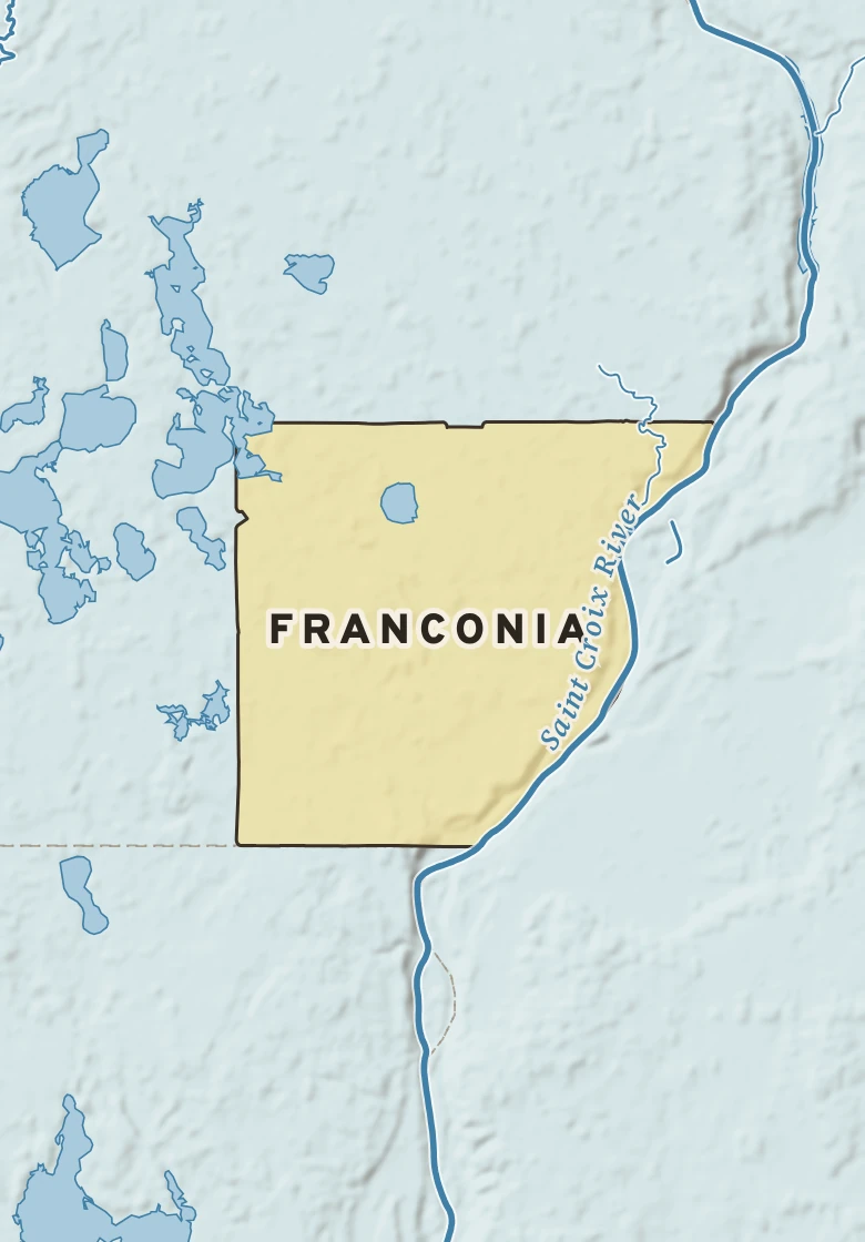 Atlas plate of Franconia, Minnesota.