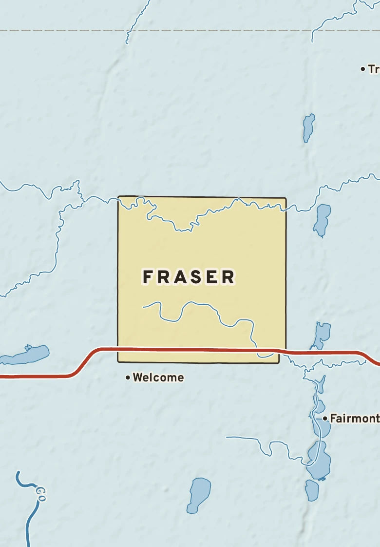 Atlas plate of Fraser, Minnesota.