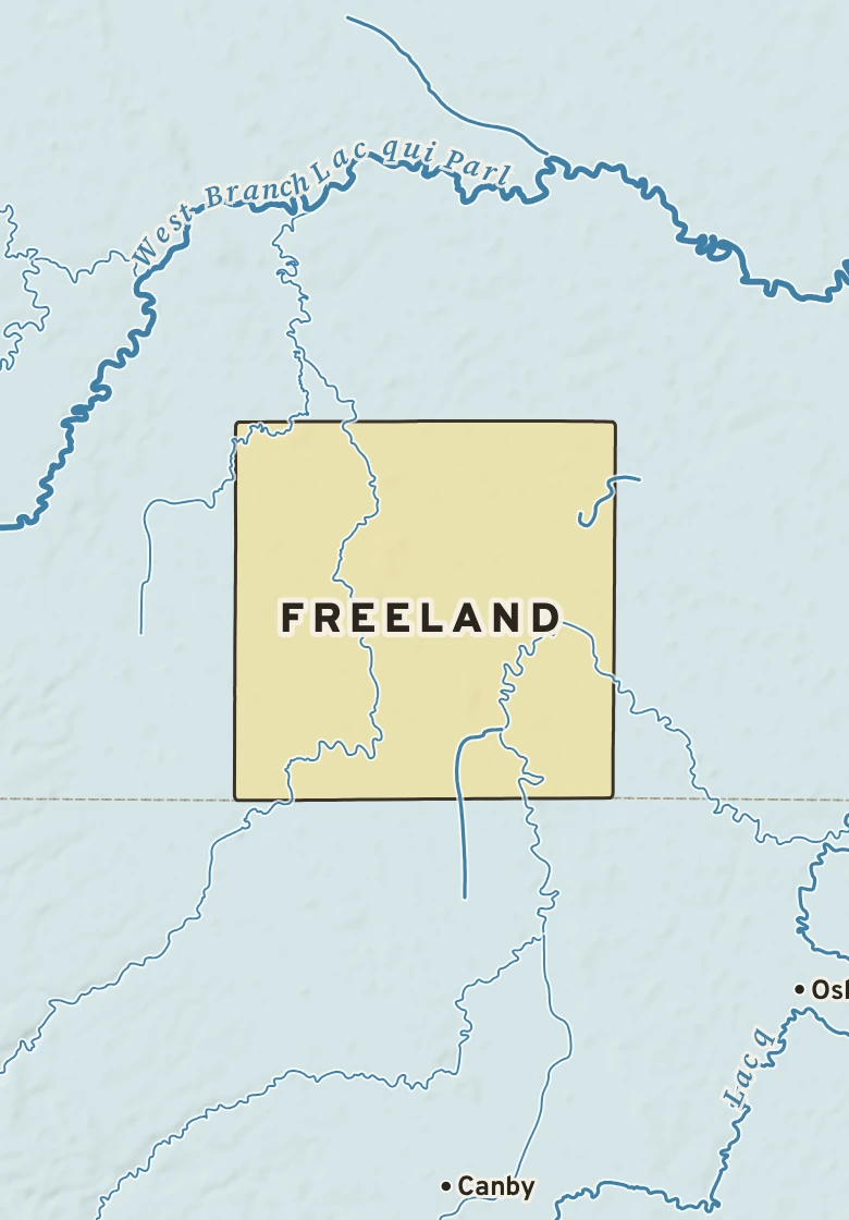 Atlas plate of Freeland, Minnesota.