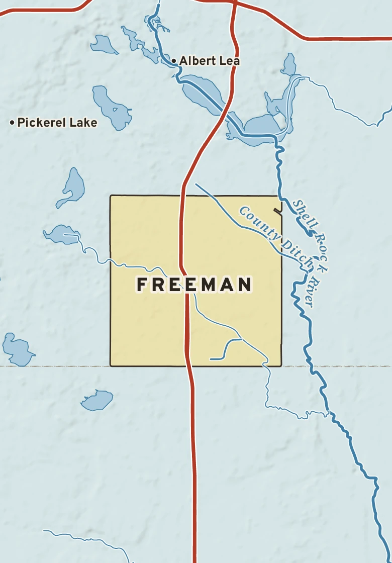 Atlas plate of Freeman, Minnesota.