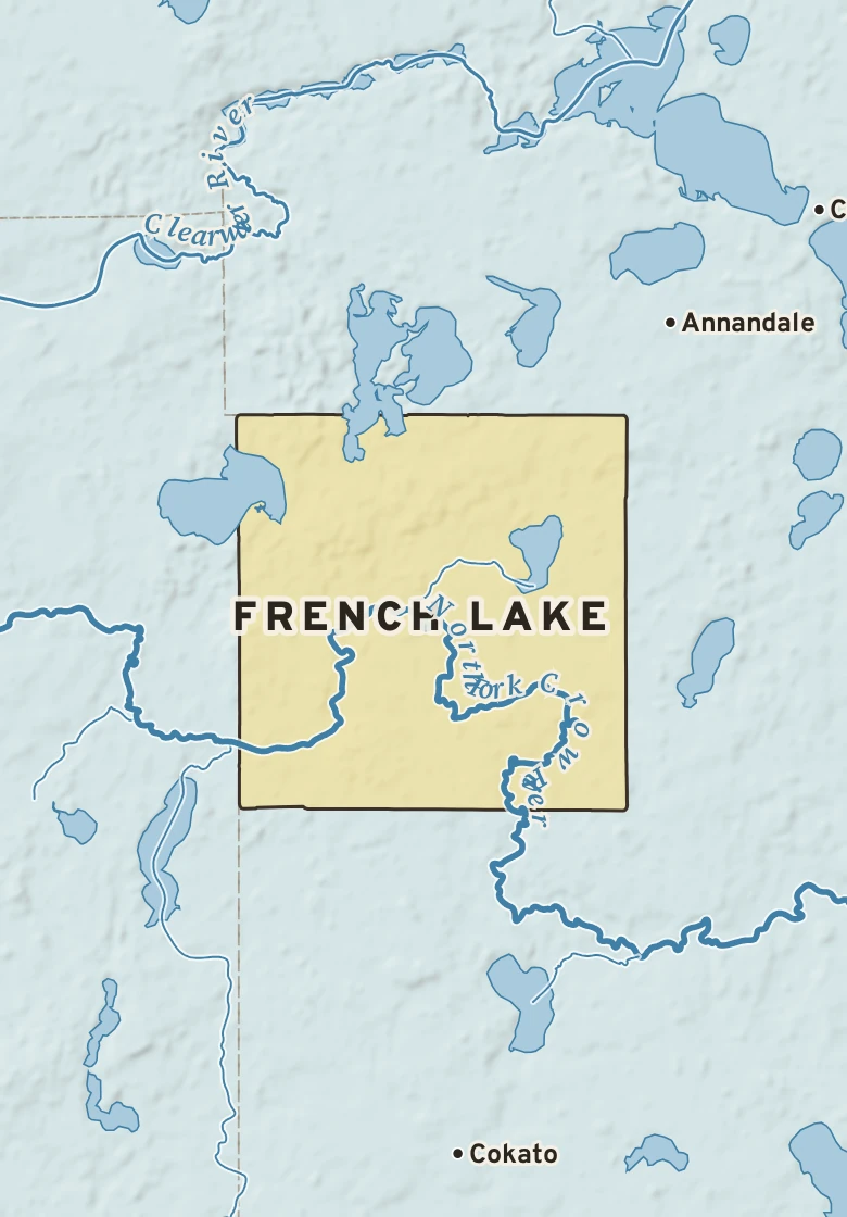 Atlas plate of French Lake, Minnesota.
