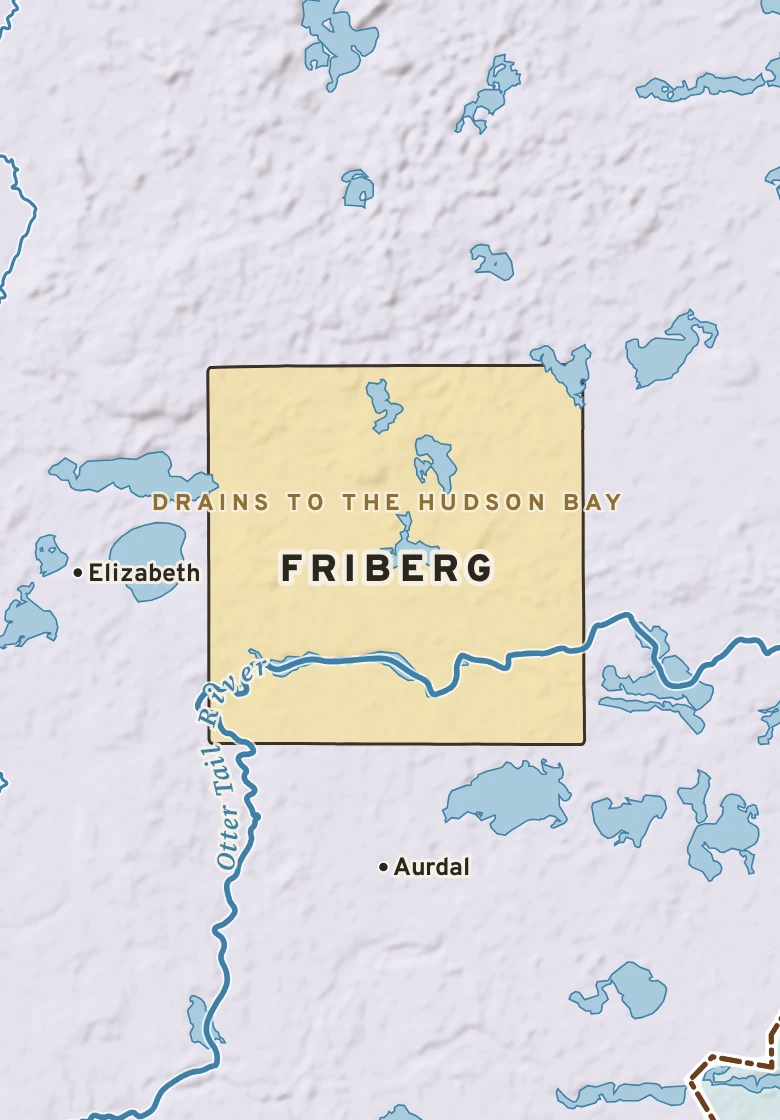 Atlas plate of Friberg, Minnesota.