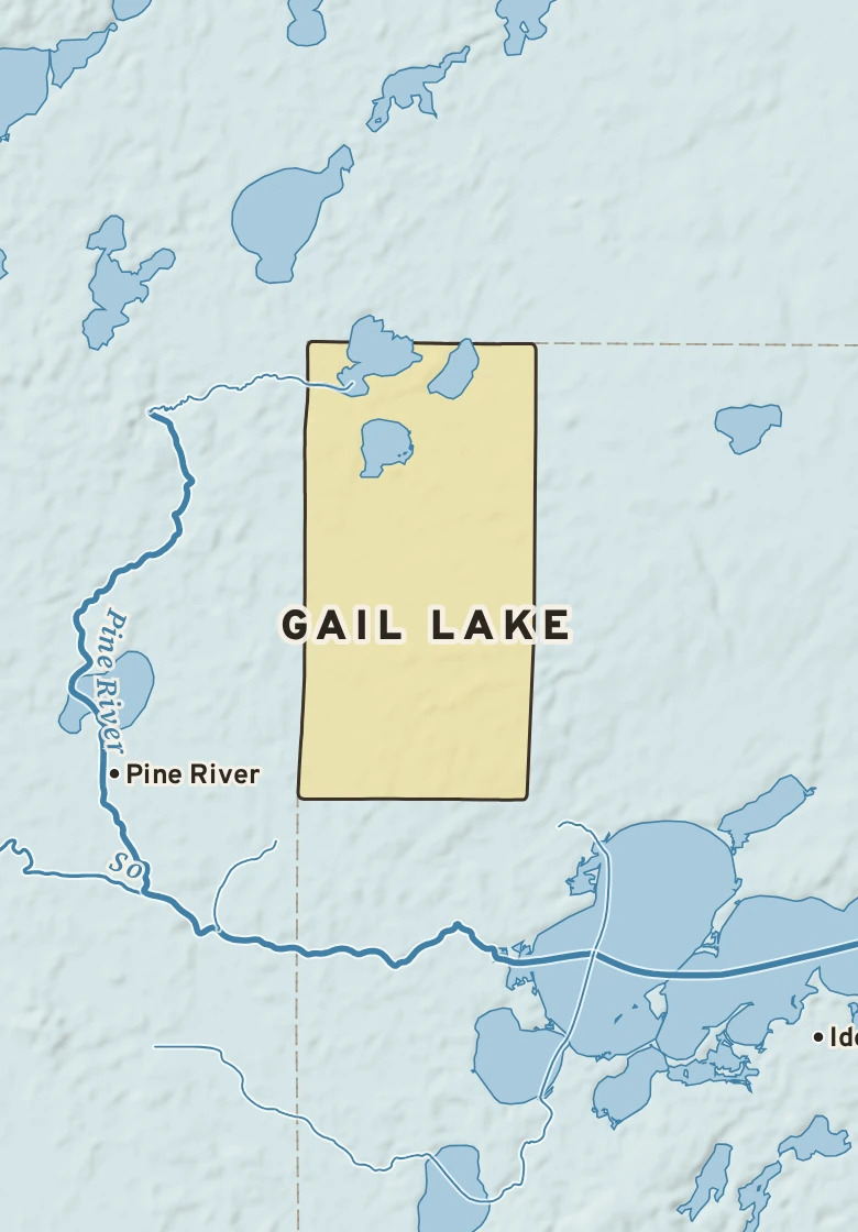 Atlas plate of Gail Lake, Minnesota.