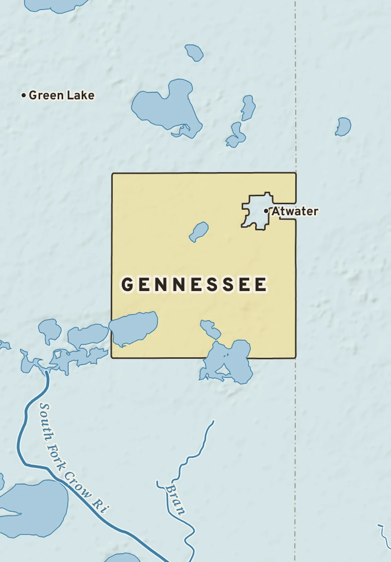 Atlas plate of Gennessee, Minnesota.