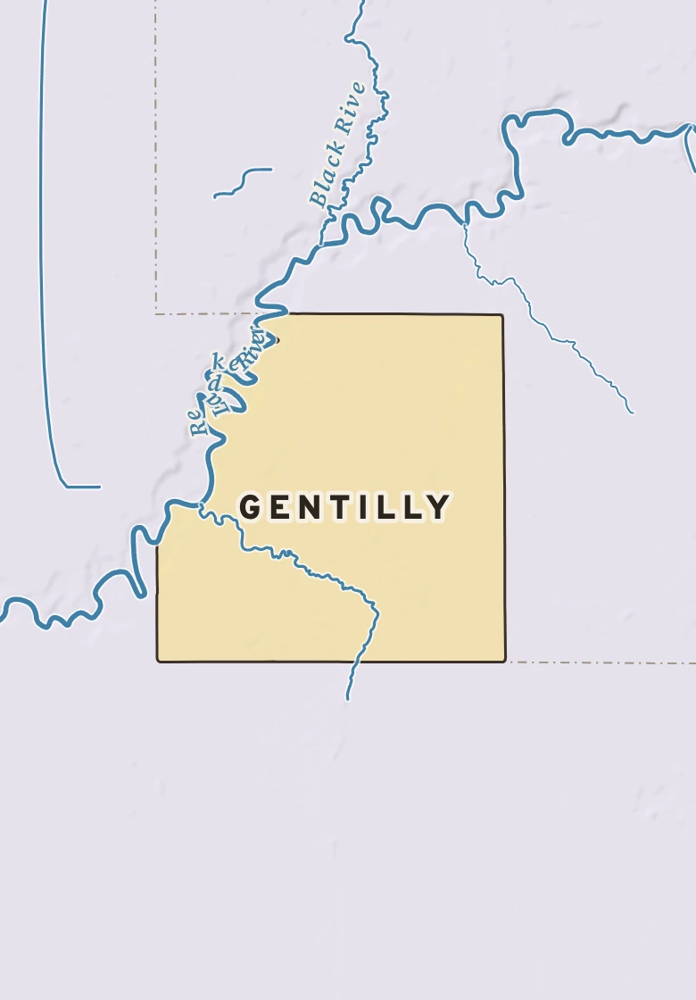 Atlas plate of Gentilly, Minnesota.