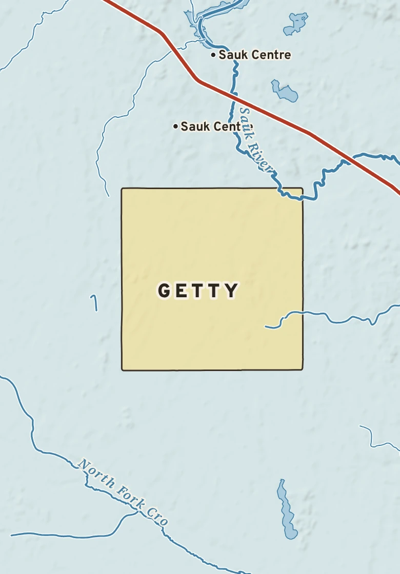 Atlas plate of Getty, Minnesota.