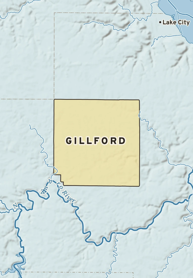 Atlas plate of Gillford, Minnesota.