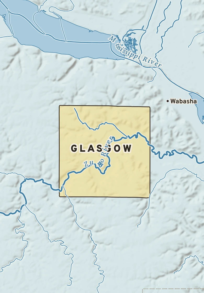 Atlas plate of Glasgow, Minnesota.
