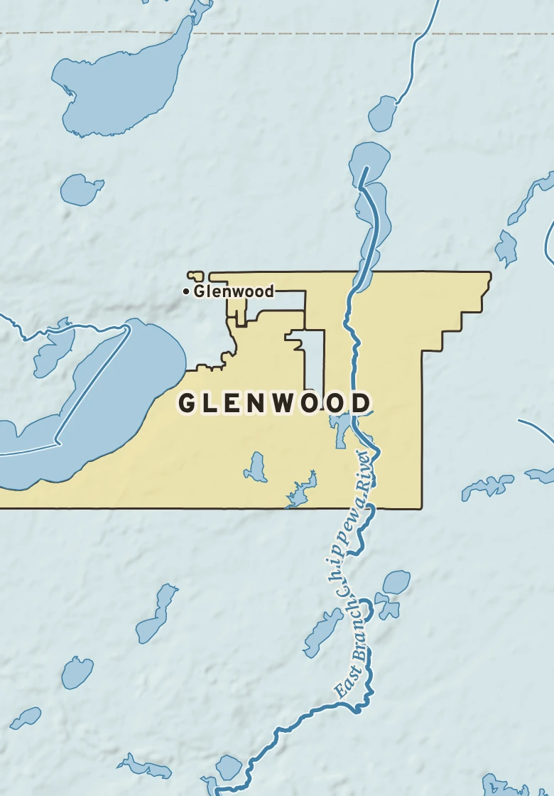 Atlas plate of Glenwood, Minnesota.