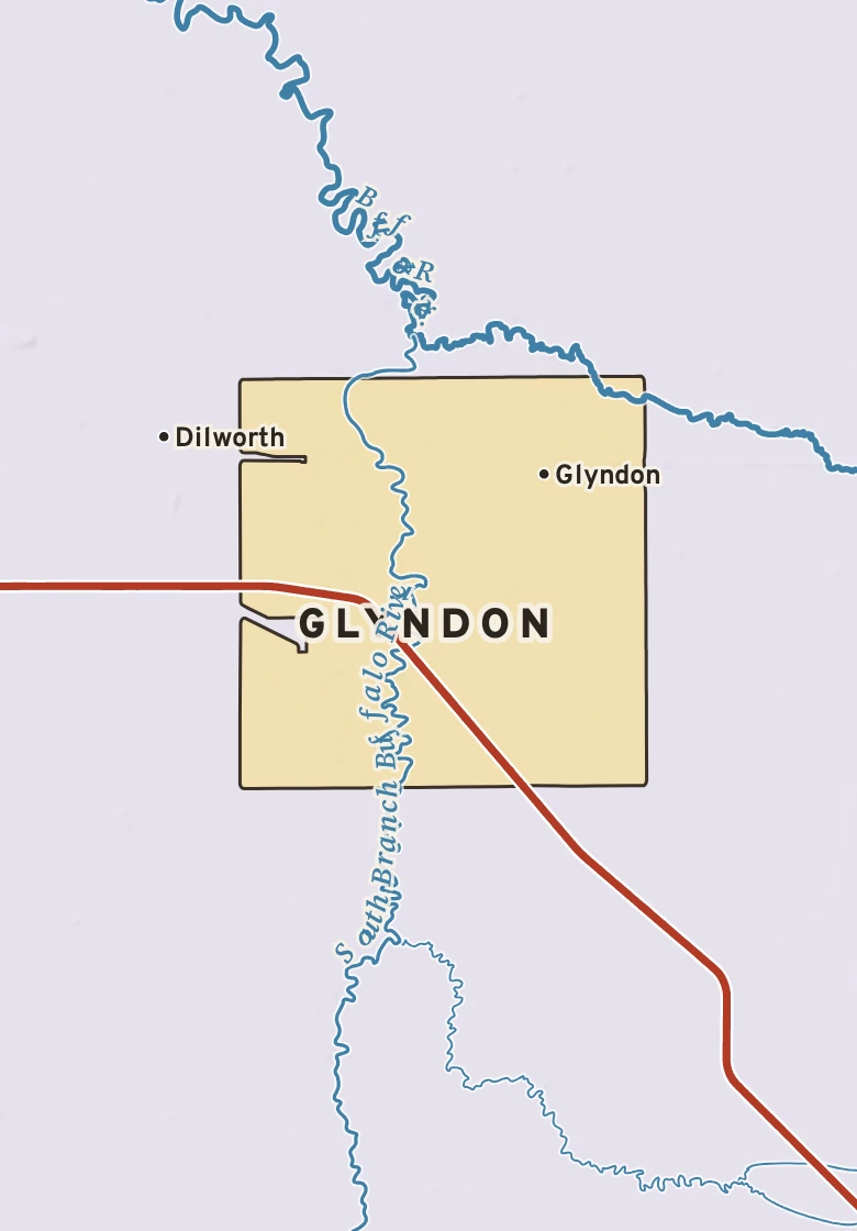 Atlas plate of Glyndon, Minnesota.