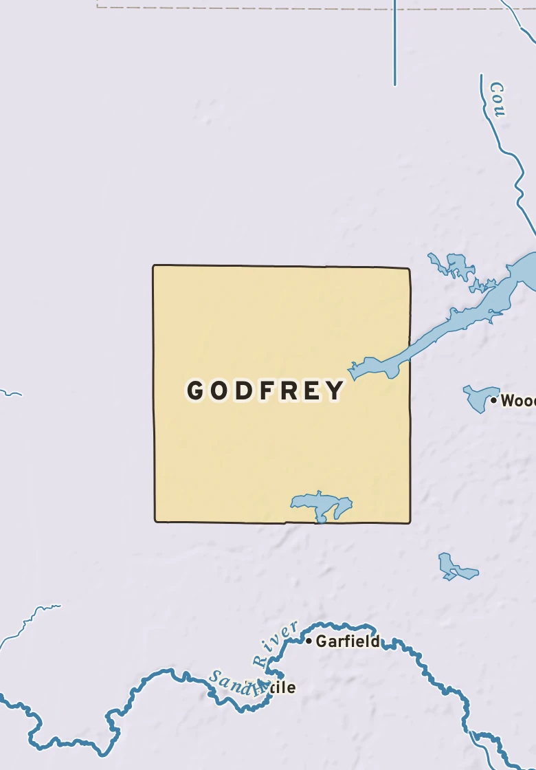 Atlas plate of Godfrey, Minnesota.