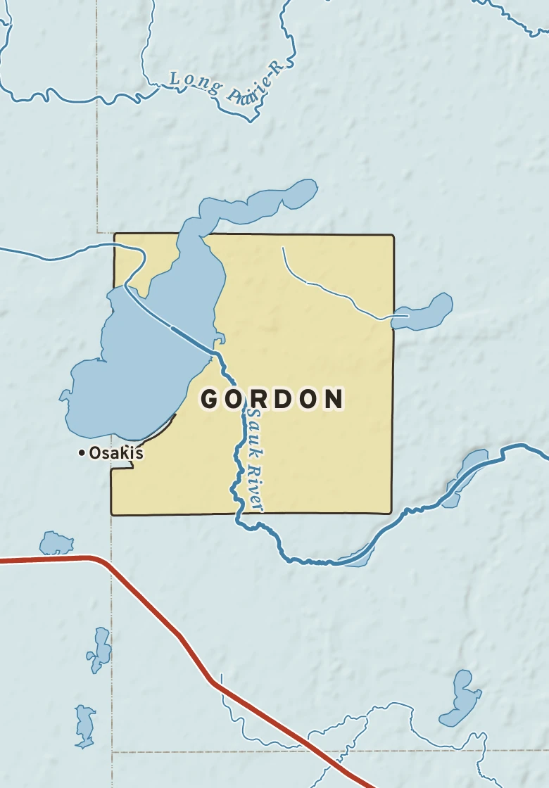 Atlas plate of Gordon, Minnesota.