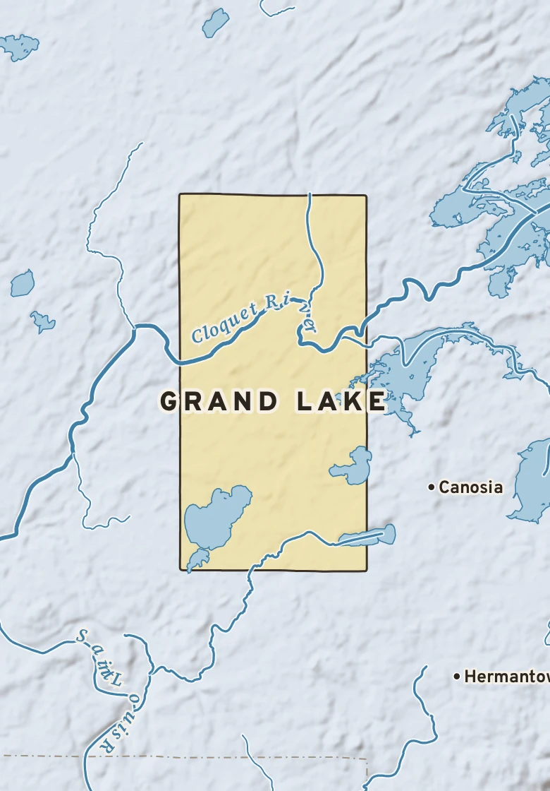 Atlas plate of Grand Lake, Minnesota.
