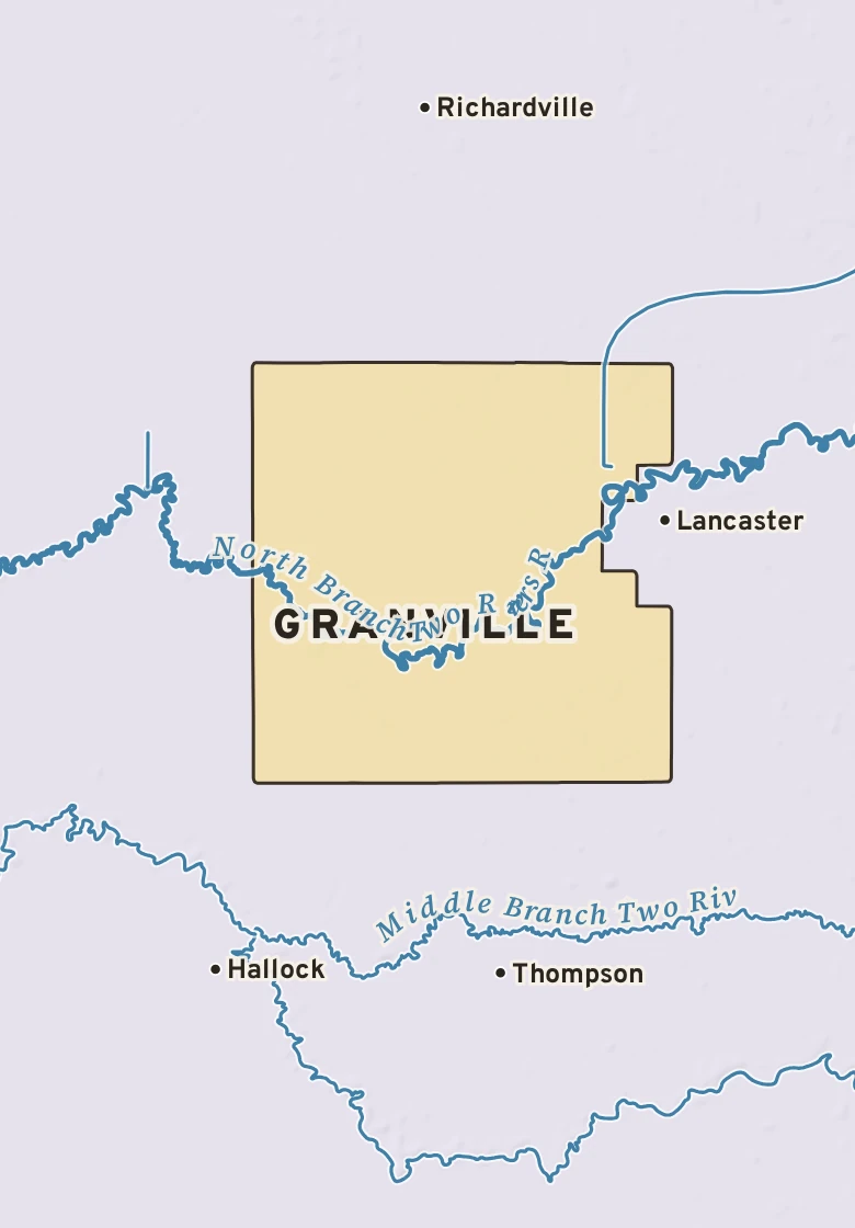 Atlas plate of Granville, Minnesota.