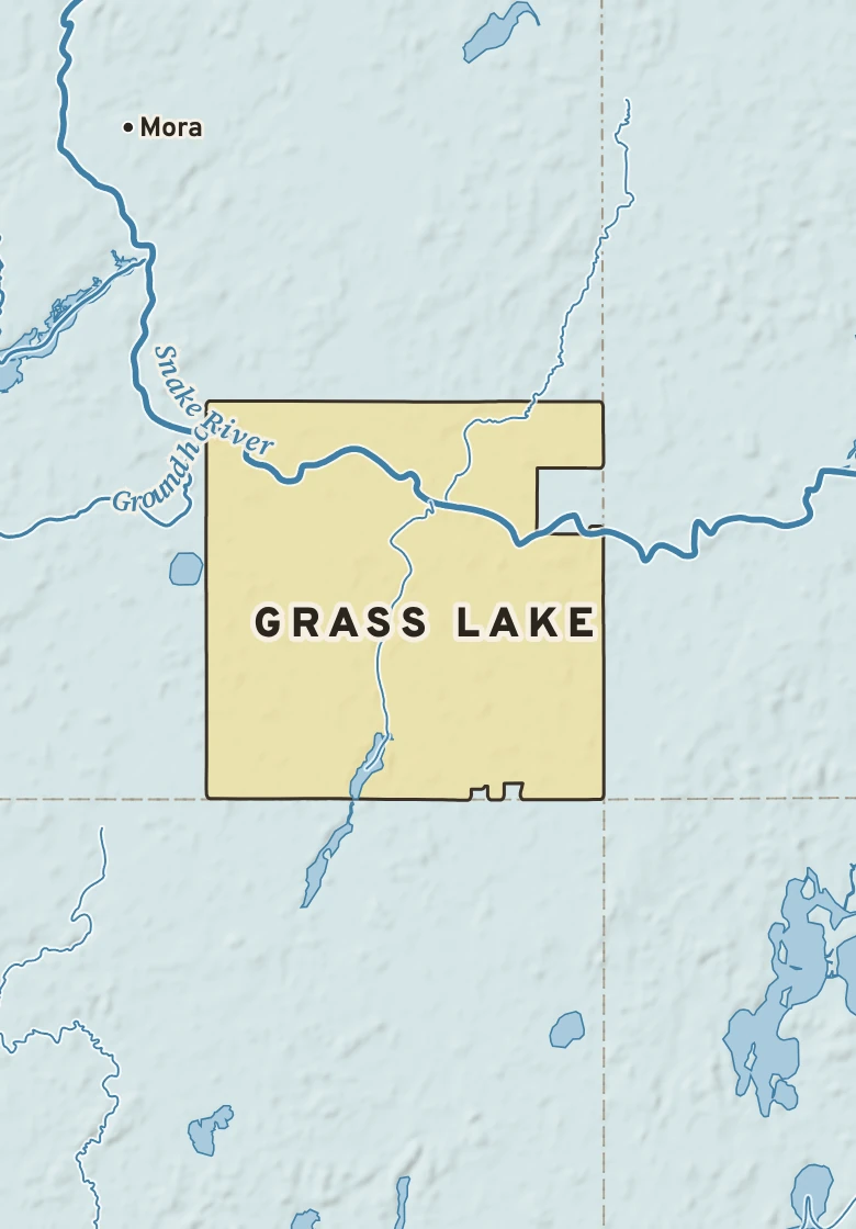 Atlas plate of Grass Lake, Minnesota.