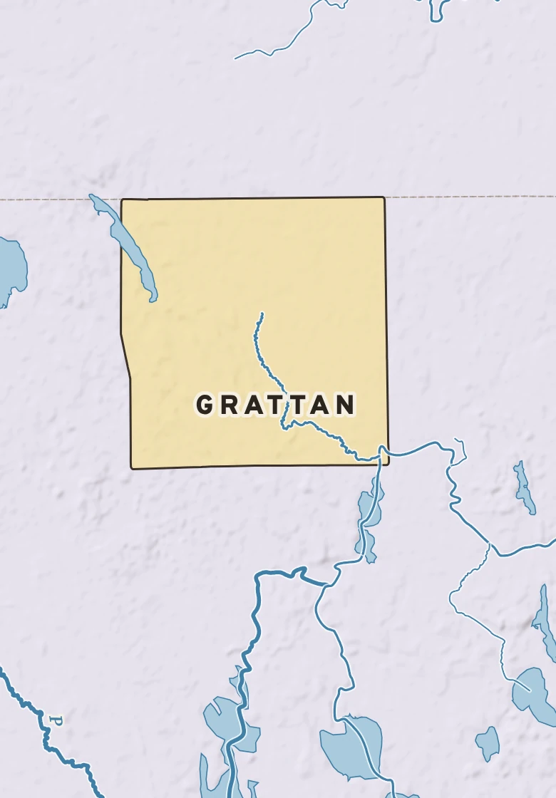 Atlas plate of Grattan, Minnesota.