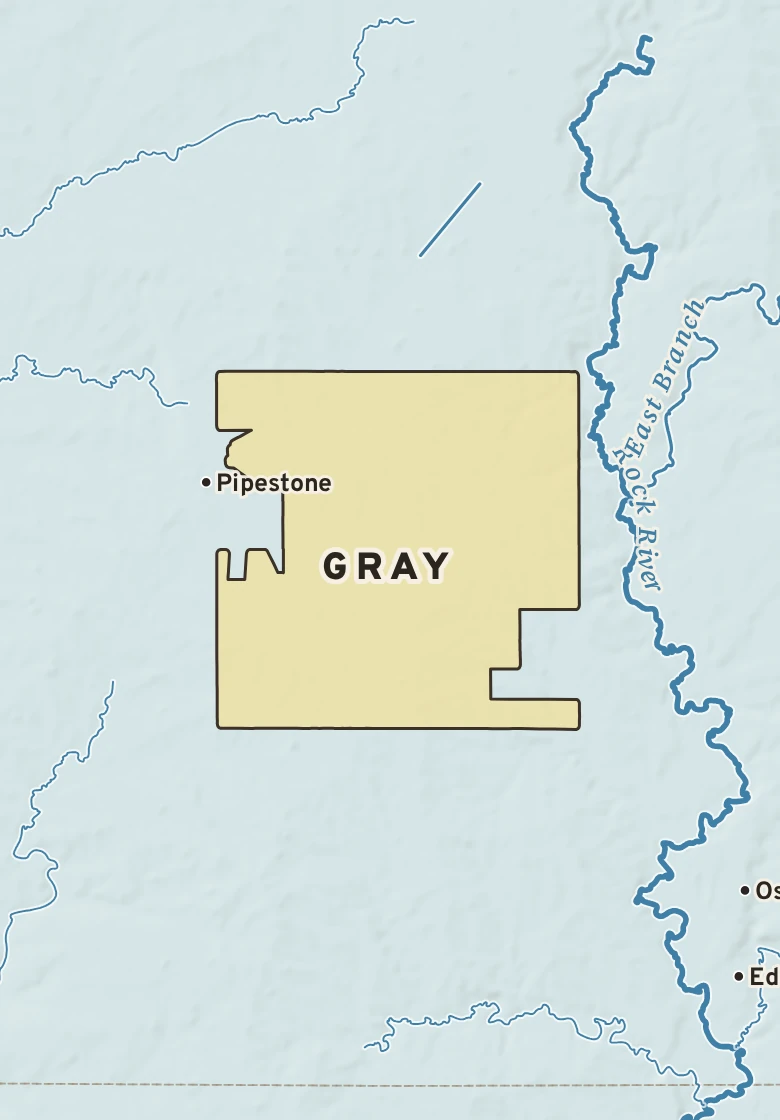 Atlas plate of Gray, Minnesota.
